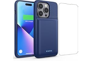 PXWAXPY Battery Case for iPhone 14 Pro (6.1 Inch), [2024 Upgraded] Ultra-Slim 7200mAh Portable Extended Charger Case Cover Rechargeable Battery Pack for iPhone 14Pro Charging Case (Blue)