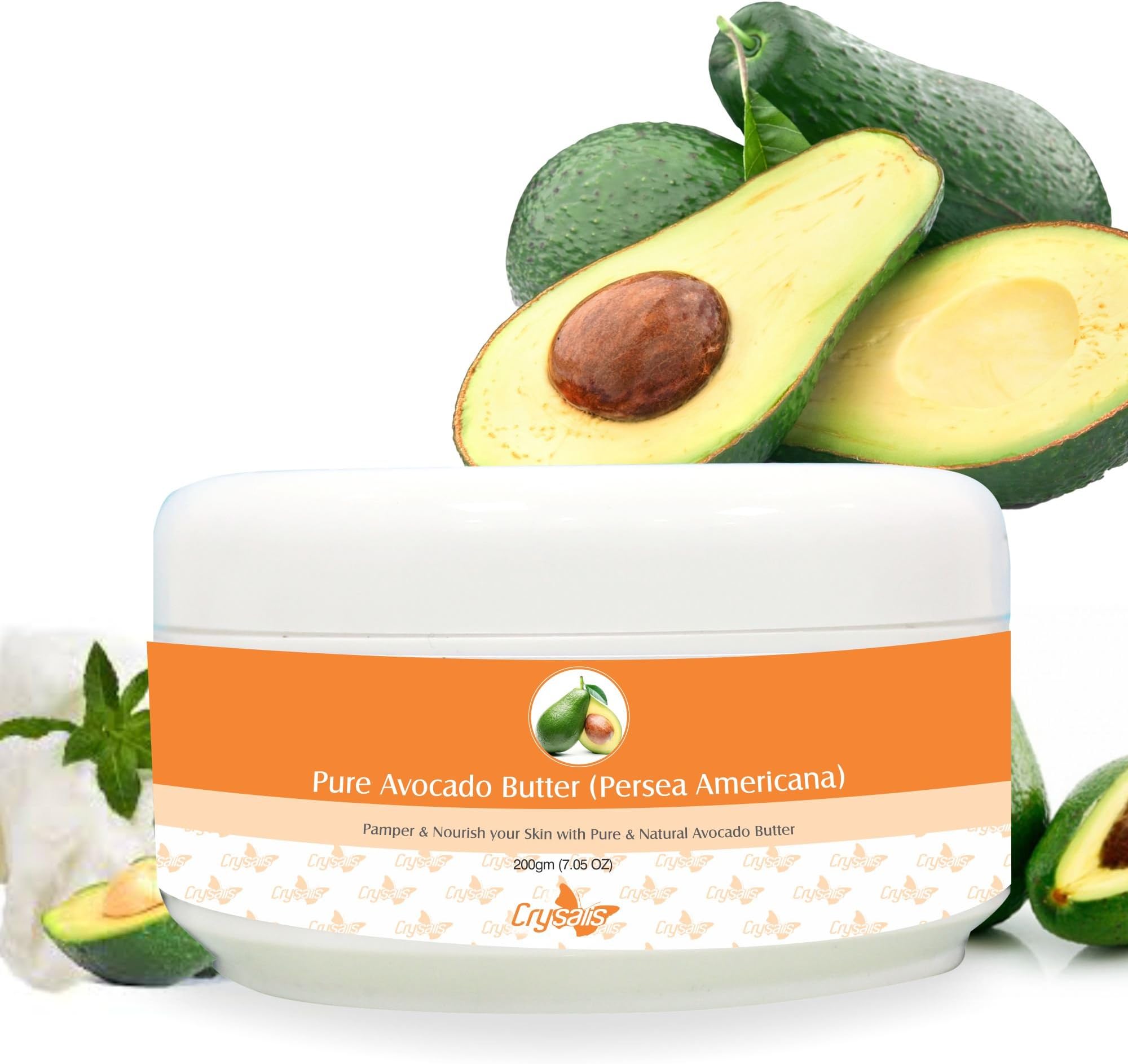 Crysalis Avocado Butter (Persea Americana) Pure And Natural For Skin Care 200 Gm