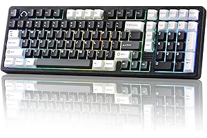 YUNZII AL98 QMK/VIA Wireless Mechanical Gaming Keyboard, Full Aluminum, BT/2.4G/USB-C, Pre-Lubed Hot Swappable Gasket Mount 1