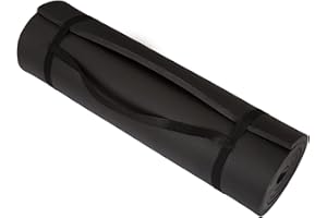 Yoga Mat - Double Sided Workout Mat - 71x24-Inch Exercise Pad for Home Gym Fitness or Pilates with Carrying Strap by Wakeman