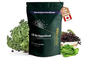 Younited All-In Superfood Greens Powder | Made in Canada | 53 Premium Organic Food Ingredients | 6 Servings of Vegetables + F
