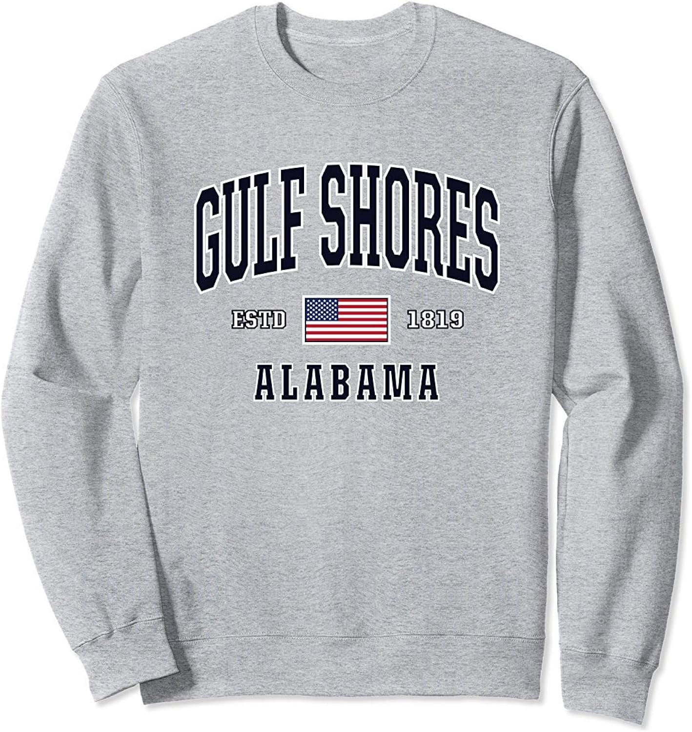 Stars & Stripes Gulf Shores Alabama Sweatshirt Front Print Sweatshirt