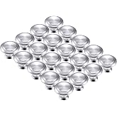 Bememo 30 Pack Cabinet Knobs, Round Silver Kitchen Drawer Knobs, 1.06 Inch | Standard Size Pull Handles for Dressers, Durable Hardware for Kitchen Cabinets, Bathroom Cabinets and Furniture