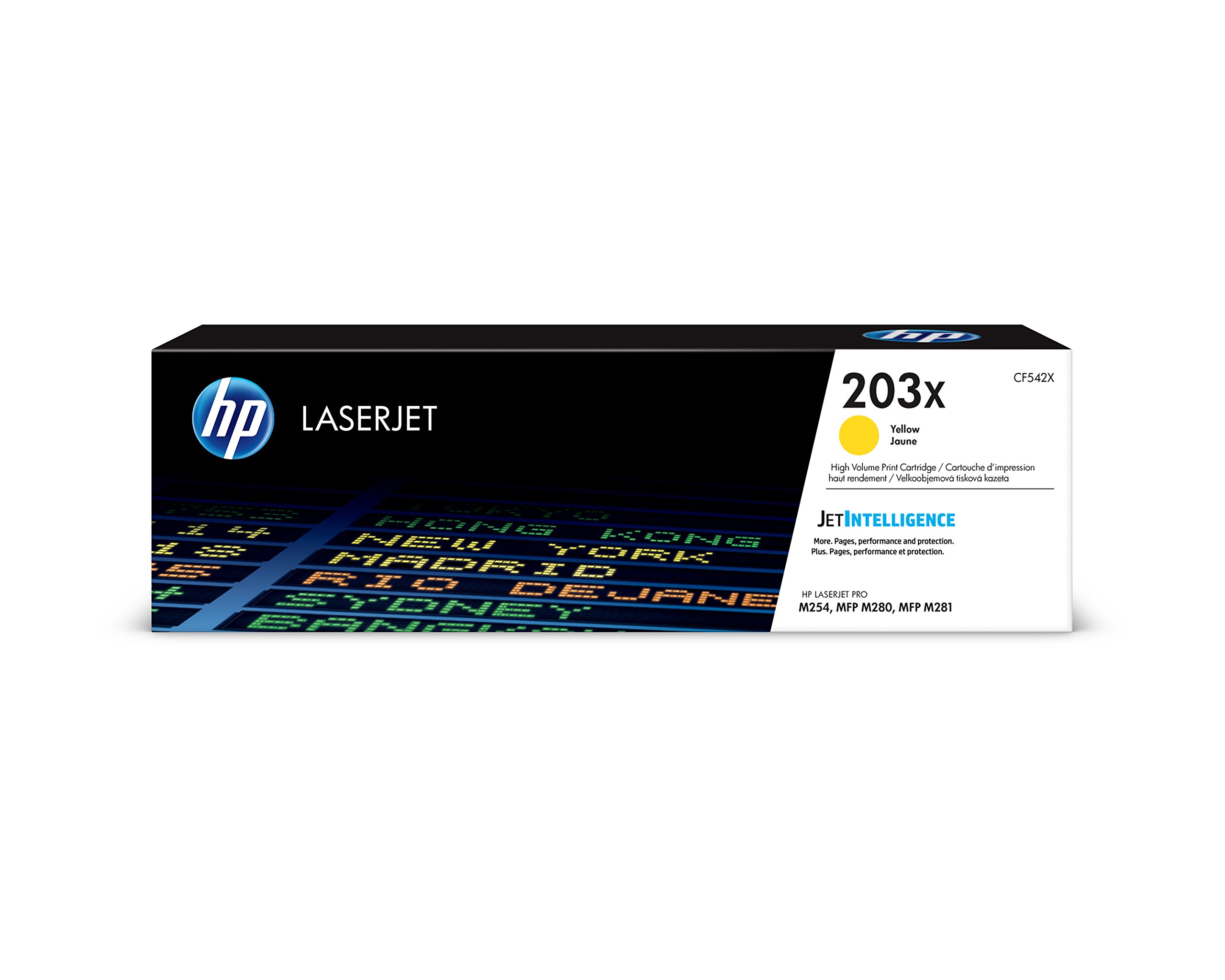 HP 203X (CF542X) Original Toner Gelb mit hoher Reichweite für HP LaserJet Pro M254