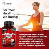 New Leaf Ashwagandha Gummies 1200mg 60 Vegan No Artificial Colours Flavours UK view 3
