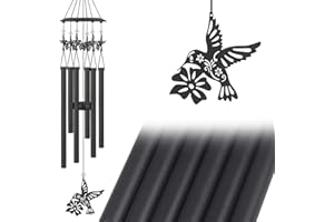 TEPAKEN Hummingbird Wind Chimes for Outside,Sympathy Garden Decor Gifts for Women Mom and Grandma,Christmas Windchime in Loving Memory Outdoor Decoration for Yard, Patio, Porch, Lawn