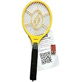HOMEVAGE Electric Fly Swatter - Bug Zapper - Best High Voltage Handheld Mosquito Killer - Wasp, Fruit Fly, Insect Trap Racket for Indoor, Travel, Camping and Outdoor Control (2 AA Batteries Included)