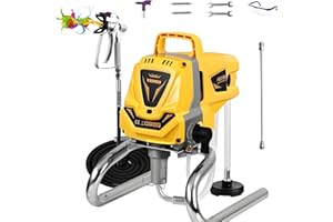 YESMRO Airless Paint Sprayer for House Painting,1100W High Efficiency Airless Sprayer with Low Overspray,3300PSI Thinning-Free Paint Sprayer for Home Interior Fence DIY Garage,DIY Handyman