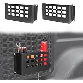 Metal Molle Panel Accessories, Storage Bin for Car Truck SUV RV, 2-Pack | Reinforced Tool Organizer Box with Self-Tapping Screws, 20 Lbs Loading Capacity, Universal Molle Bin Hanging Storage Box