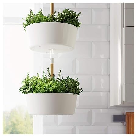 Ikea Bittergurka Hanging Planter White Amazon In Garden Outdoors
