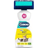 Carbona 2-in-1 Oxy-Powered Pet Stain &amp; Odor Remover, 13.5 Fl Oz | Carpet Spot Cleaner, Sponge &amp; Bristle, Helps Remove Urine Odor, Lifts Mud, Vomit &amp; Feces Stains, Helps Prevents Resoiling