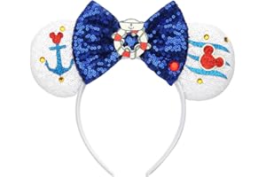 CHARMORY Pirate Cruise Mouse Ears Headband for Women Adults – Pirate Costume Accessory for Cruise, Halloween & Cosplay