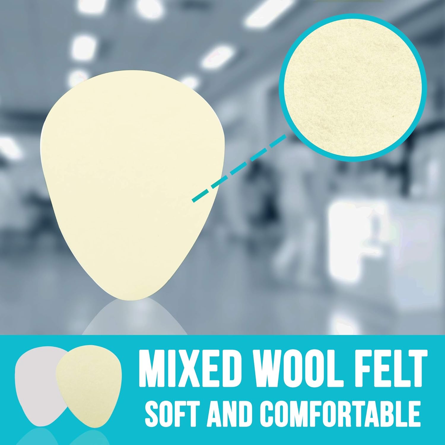 [16-Pack] Metatarsal Foot Pads, Foot Pain Relief, 1/4" Thick Felt Foot Pads Support for Men and Women, Metatarsal Pads Ball of Foot Support, High Heels Pain Relief Podiatrist Recommended (2.75"x2.4"): Health & Personal Care