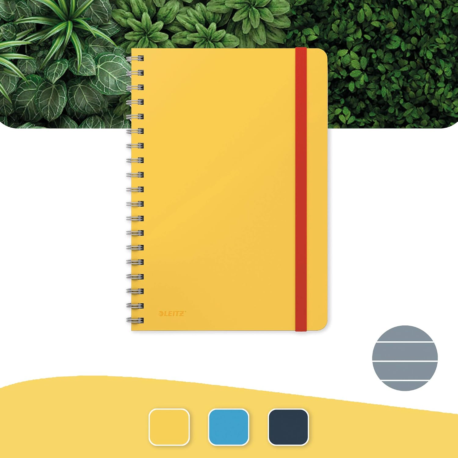 Leitz Large (B5) Ruled Wirebound Notebook, 80 Sheet, Cosy Range, Warm Yellow, 45270019, B5 Ruled - Image 3