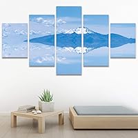 SIGNWIN 5 Panel Canvas Wall Art Modern Art Contemporary Landscape Multicolor Photography Relax/Calm Sky for Home Decorations Ready to Hang - 60