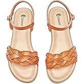 Ataiwee Women's Flat Slide Sandals - Adjustable Lace-up Cross-strap, Stylish Summer Flat Sandals.