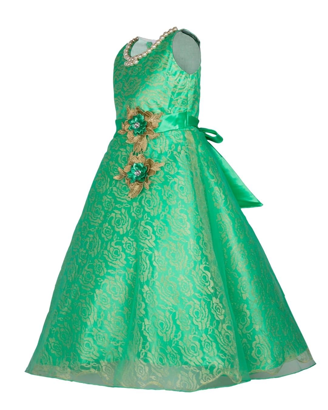Kindle Joy Cute Pretty Kids Baby Girls Fairy Frock Dresses And Special Size 4 10years Green Two Pearls Gown Amazon In Clothing Accessories