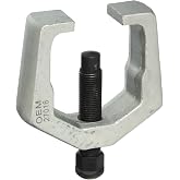 OEMTOOLS 27016 Pitman Arm Puller, Heavy Duty Steering Removal Tool, Heat Treated Steel Frame, 1-3/16 Inch Shaft Capacity, Ball Head Pressure Screw, 1-1/4 Inch Yoke Opening