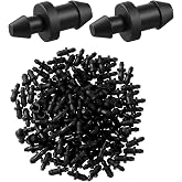 646050B Goof Plugs for Drip Irrigation Supply Tubing for Raindrip 100 Pcs | Drip Irrigation Plugs Tube Closure Goof Hole Plugs Irrigation Stopper Plug Unneeded Holes in Tubing, Plastic,Black