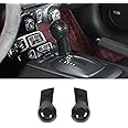 JWWY Gear Shift Shifter Transmission Gear Selector Lever Knob Protection Cover Trim Fit for 2010-2015 Chevy Camaro Interior Accessories Carbon Fiber