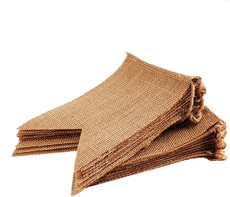 Amazon Com It S Party Time 40pcs Burlap Banner Perfect Diy Party Decoration For A Wedding Birthday And Baby Shower Kitchen Dining
