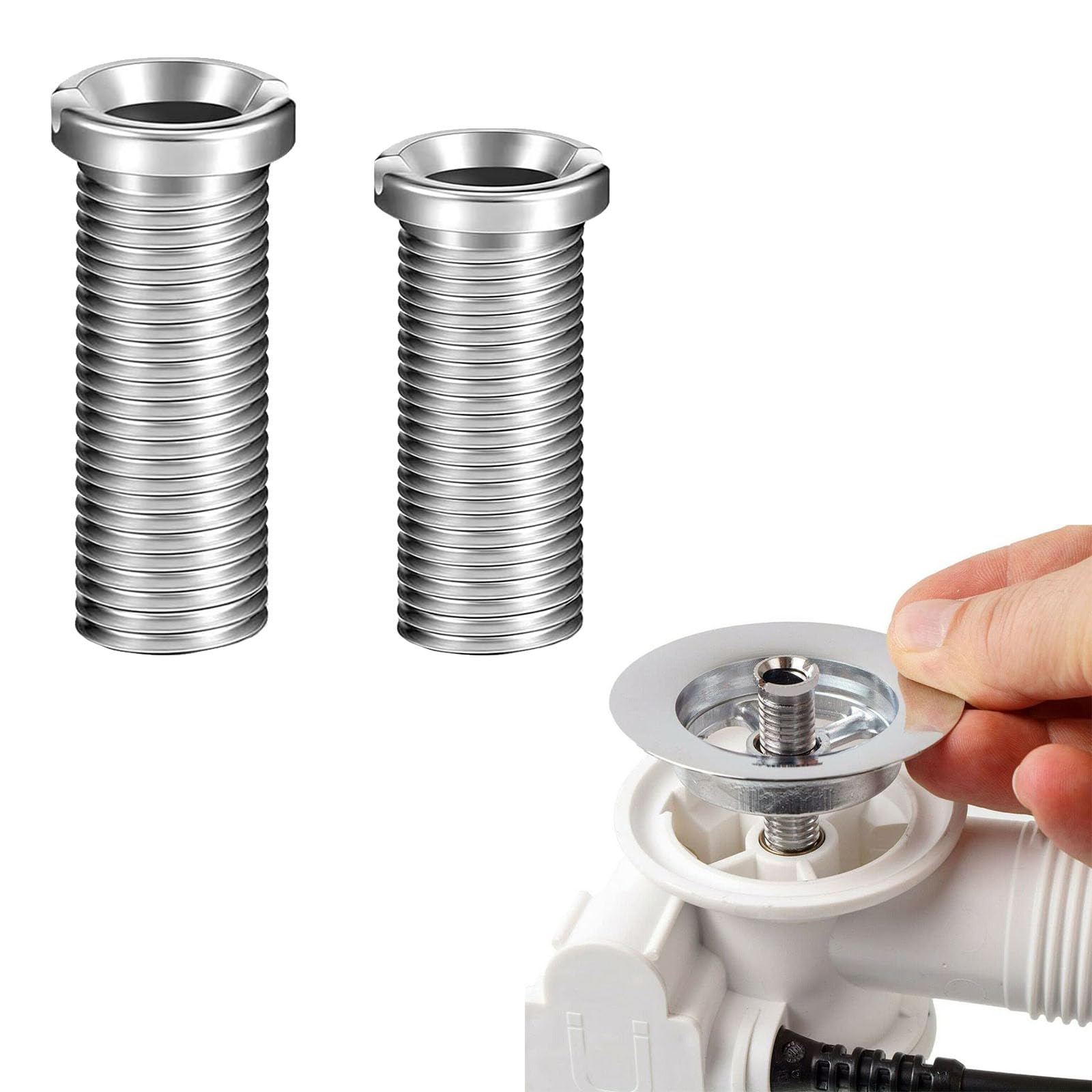 Kitchen Sink Basket Strainer Screw, Hollow Screw Sink, 2 Pieces Strainer Screw, Stainless Steel Hollow Screw for Strainer Basket Valves, 25 mm, 35 mm, for Valve Drains, Sink, Kitchen Drains
