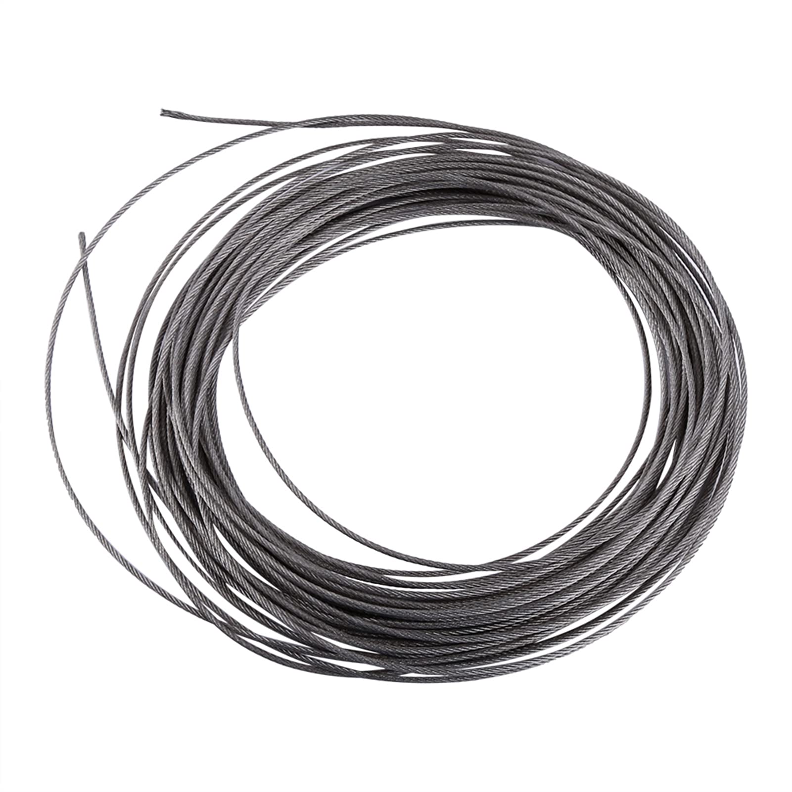 Oumefar 1Pc 15 Meters 304 Stainless Steel Cable Wire Rope Diameter 1.5mm 1/8 Inch Wire Rope for Deck Cable Railing Kit DIY Balustrade Handrail Cable