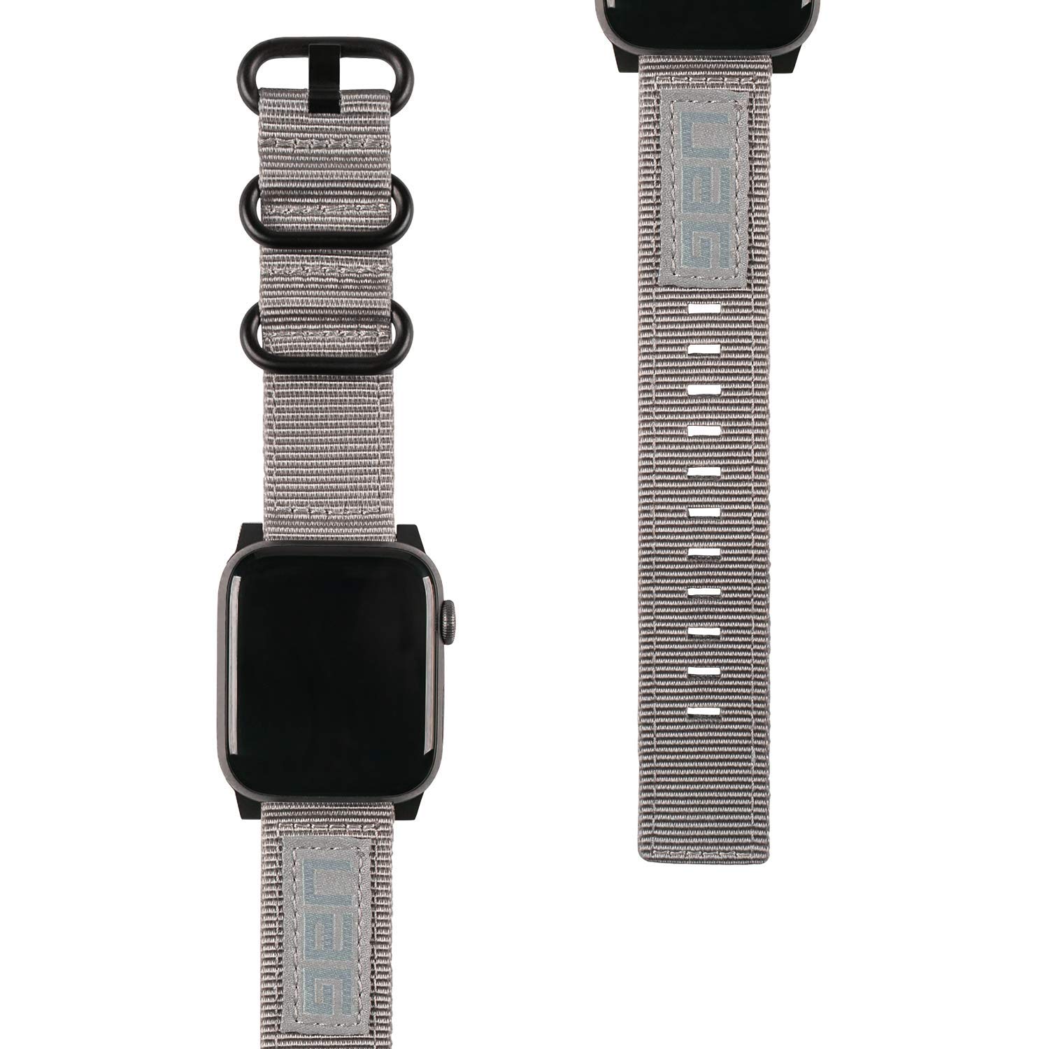 URBAN ARMOR GEAR UAG Compatible Apple Watch Band 40mm 38mm, iWatch Series 6/5/4/3/2/1 & Watch SE, High Strength Nylon Weave Replacement Strap, Nato Grey