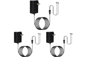 HUZUM 3 Pcs lemax Power Adapter 4.5v Compatible with Lemax Lighted Accessory AC DC Power Adapter for Christmas Halloween Village Lights Micro Lighting Building Decor(2 Head Output,Bend)