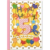 Bestmelo 5th Birthday Card, 5 Year Old Birthday Card, 5th Birthday Gifts, Laser Cut, Hollowed-out