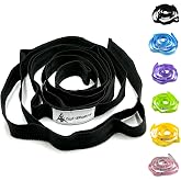 Stretching Strap Yoga Strap with Loops for Physical Therapy, Non-Elastic | 10 Loops, 75 inches length, Multi-Color Selection for Yoga Strap for Stretching, Pilates, Dance and Gymnastics