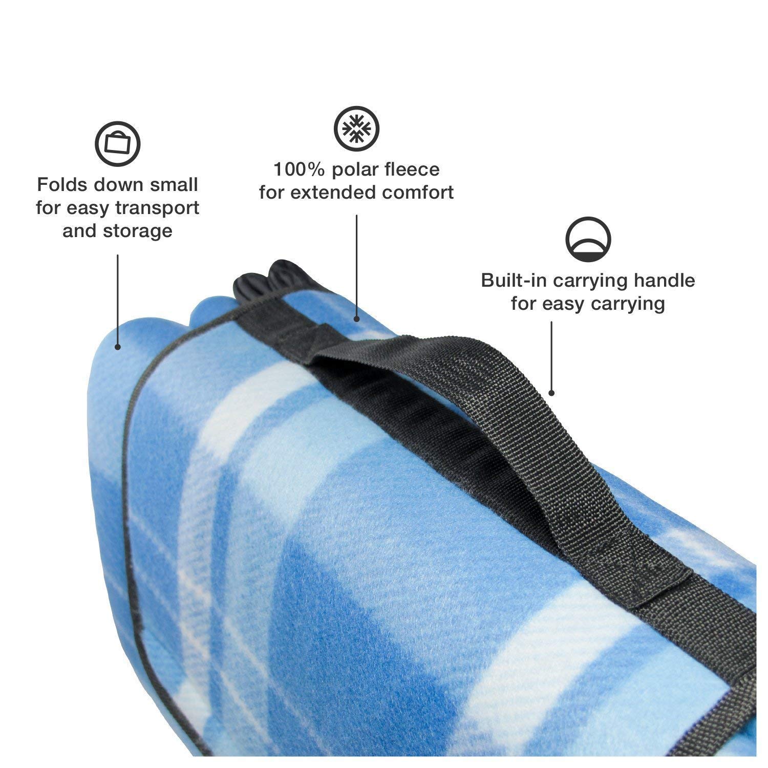 Izene Grande Coperta da Picnic all\'aperto, 200 x 200 cm, Telo Grande per la Spiaggia, Tappetino Impermeabile, per Il Campeggio e i Viaggi su Erba, Impermeabile e a Prova di Sabbia