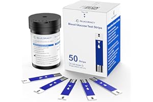 Glucoracy Glucose Test Strips, 50 Ct, Only Works with G-425-2 Blood Sugar Monitor