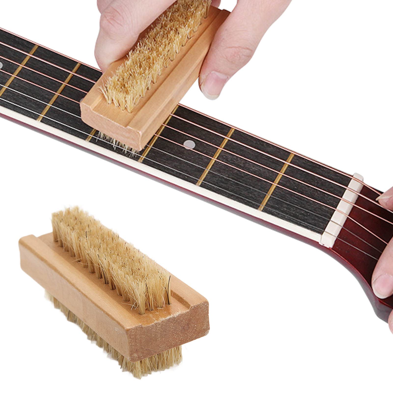 Guitar Duster Brush, Guitar Cleaning Brush, Double-sided Instrument Cleaning Tools for String Fingerboard, Guitar Bass Electric Guitar Ukulele Violin Banjo Cleaning Brush