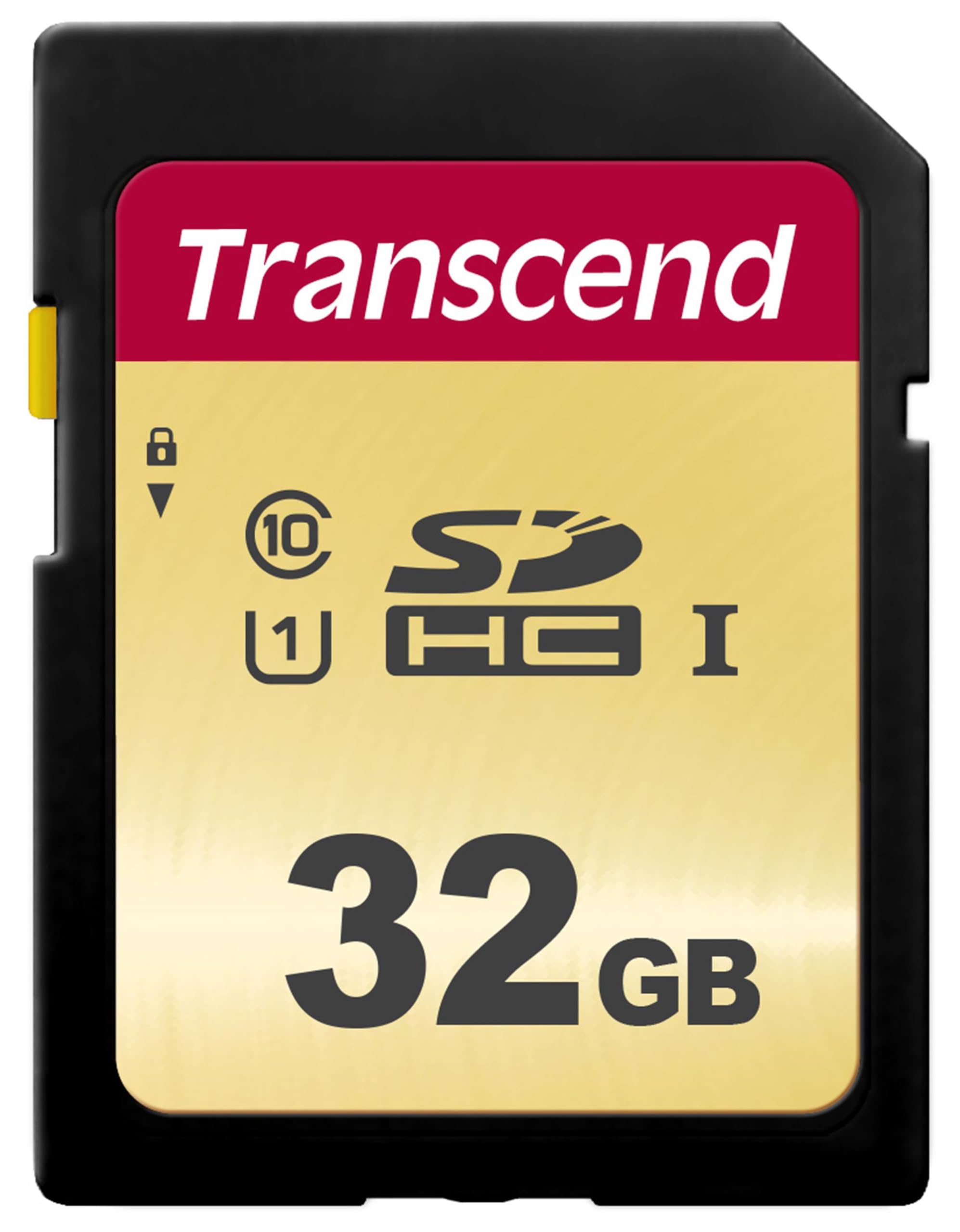 Transcend SDC500S 32GB SDHC Class 10 U1 Memory Card, Speed up to 95/35MB/s for Digital Cameras