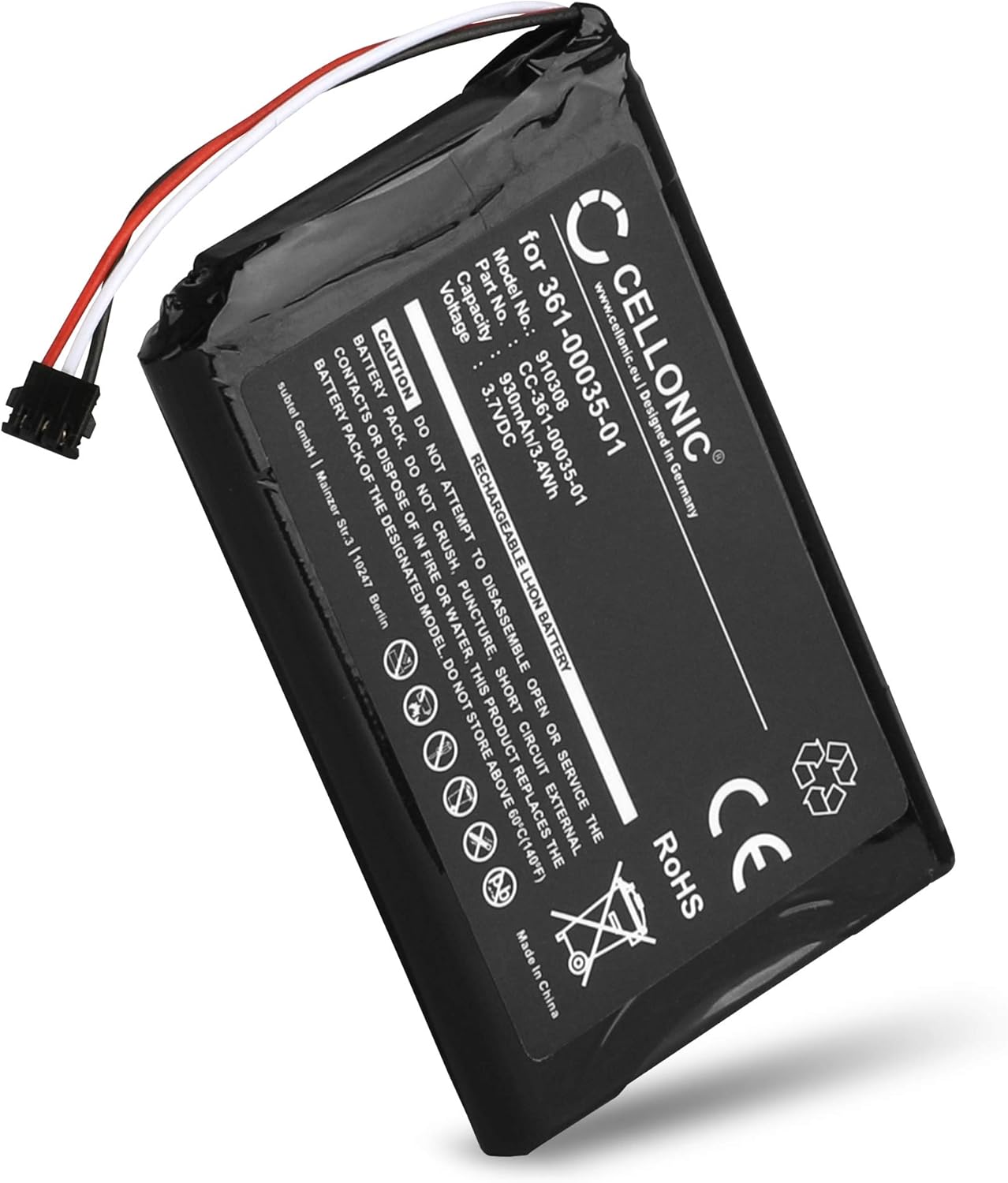 CELLONIC, battery sat nav compatible with Garmin nüvi 2360LT, nüvi 2495LMT, nüvi 2595LMT (930mAh