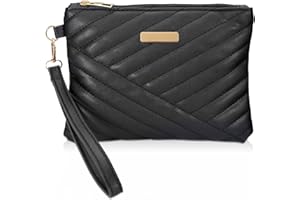 White Wristlets Wallets for Women, Womens Wristlet Wallets, Small Crossbody Phone Bags for Daily Shopping (Black)