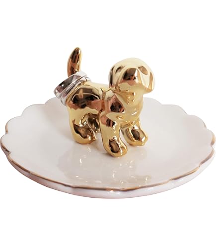Lynagert Support De Bague En Céramique Pour Chat - Plateau à Bijoux