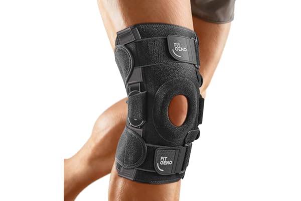 Hinged Knee Brace for Meniscus Tear: Upgraded Support for Knee Pain w/Dual Metal Hinges & Side Stabilizers for Men and Women