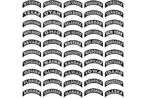 IVAMIS TRADING All 50 US State Patches Embroidered Small Rockers