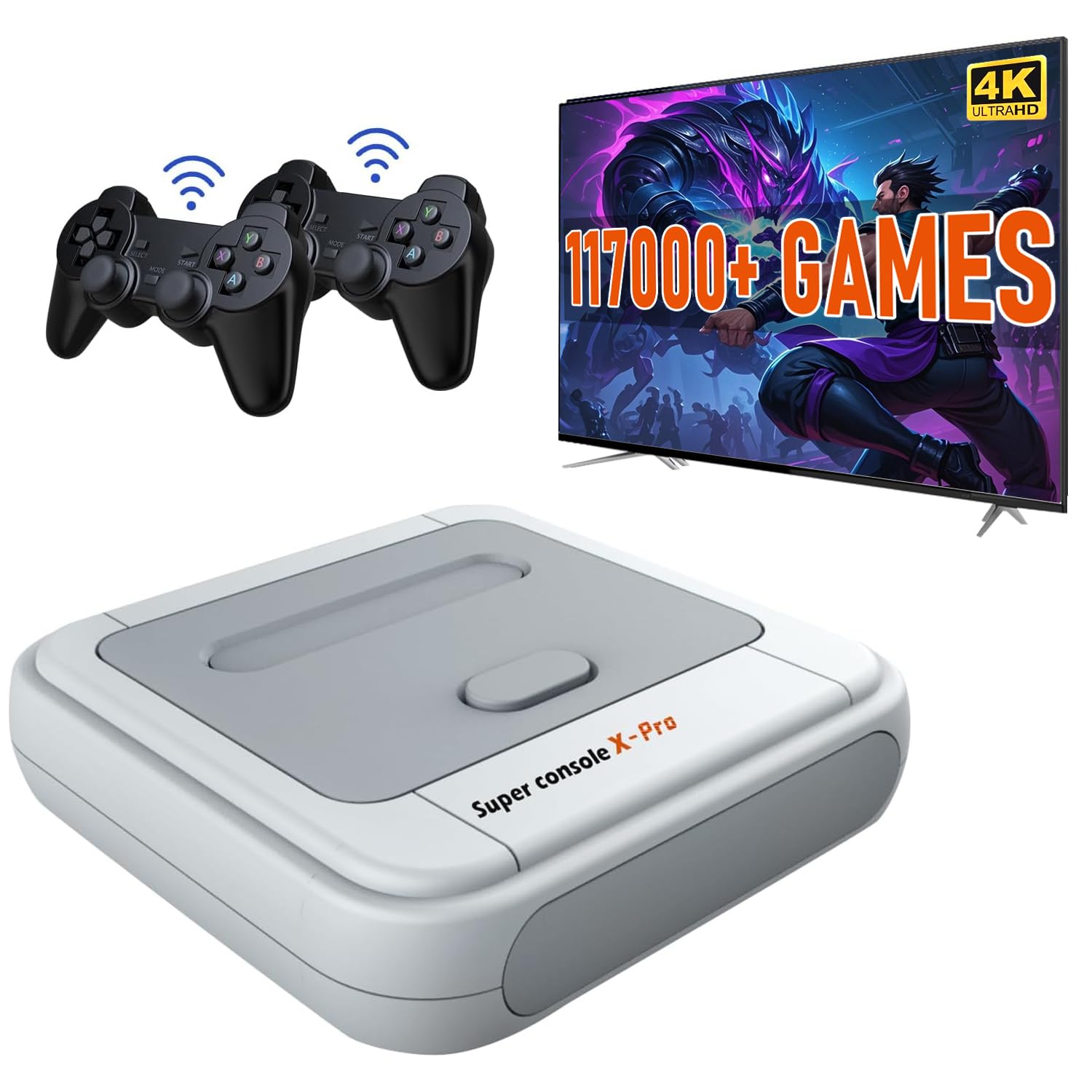 Photo 1 of Kinhank Super Console X Video Game Console Built in 117,000+ Games,Retro game console for 4K HD Output,with 2 Gamepads