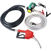 AIGMlSON Diesel Transfer Pump 12V 260W | Fuel Transfer Pump with Auto Shut-off Nozzle Hoses, Fuel Transfer Extractor Pump Kit With Copper Motor