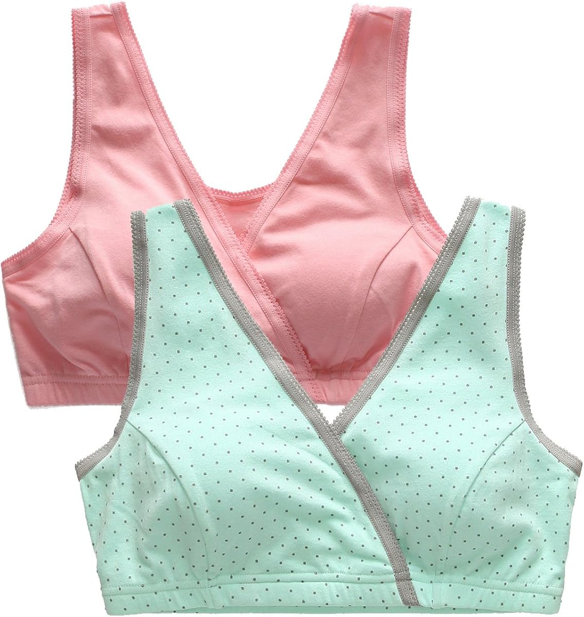 Mirity Womens 2 Pack Maternity Seamless Wrap Nursing Sleep Bra for