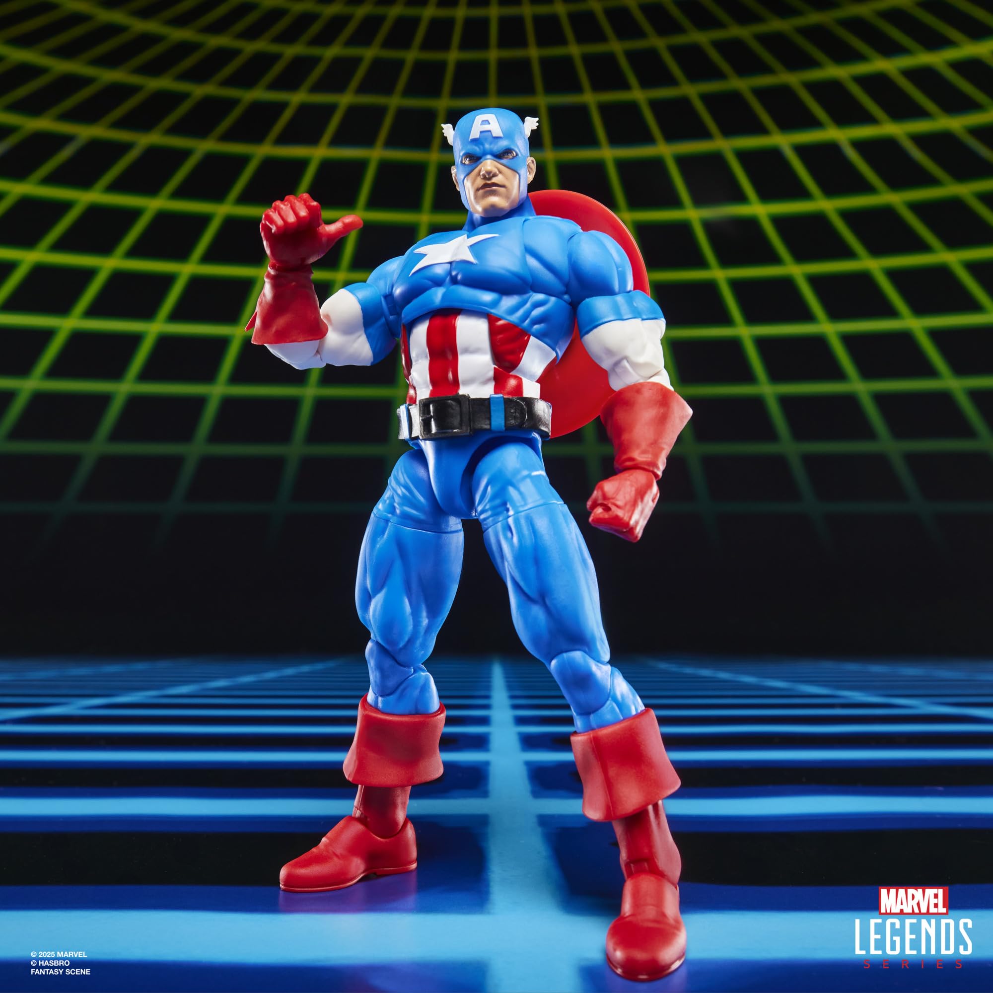 Marvel Legends Series Gamerverse Captain America vs Venom, Retro Video Game-Inspired Collectible 6-Inch Action Figures