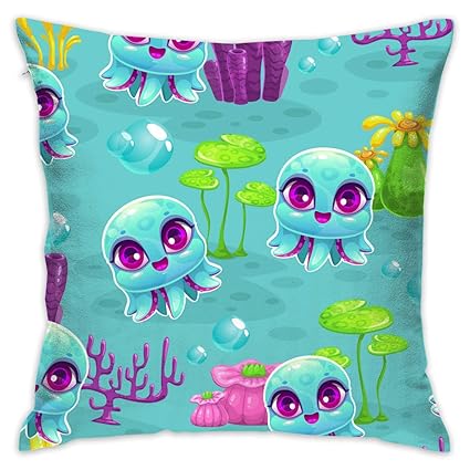 Amazon Com Eante Throw Pillow Cover Cute Cartoon Octopus