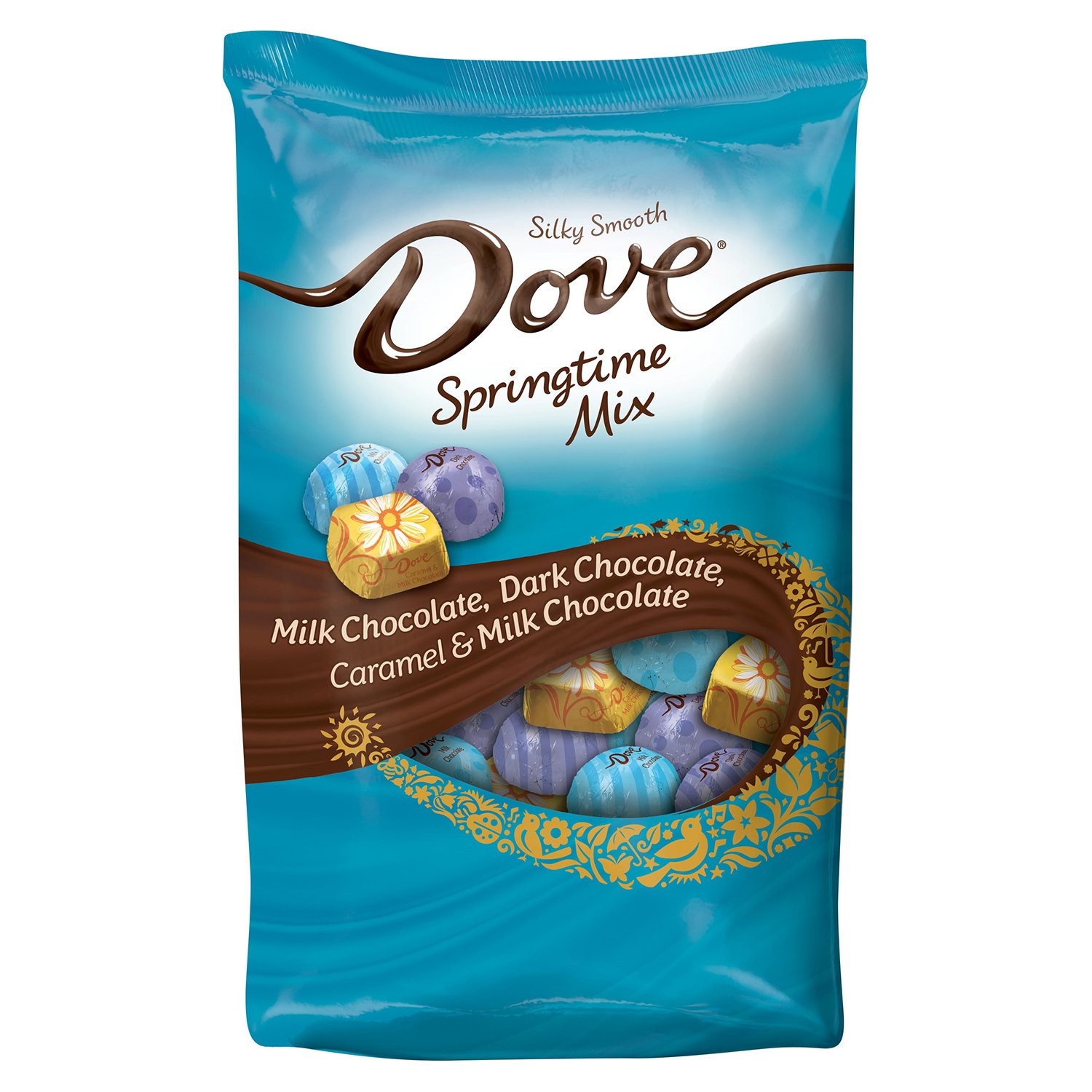 DOVE Easter Dark Chocolate Candy Eggs 8.87Ounce Bag (Pack of 4) Candy And