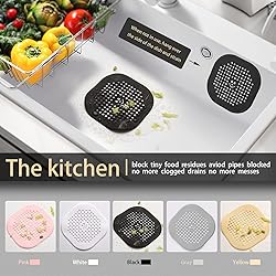 2 Pack Drain Hair Catcher Silicone Bathroom