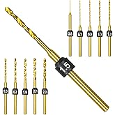 AM ARROWMAX Twist Mini Micro Drill Bits Set, 0.5mm-2.3mm, Size Marked,Titanium Coated High Speed Steel Jewelry Drill Bits, 3/32-Inch Shank, Hole Drilling Tool for DIY, Wood, Bead, Plastic (HSS Set B)