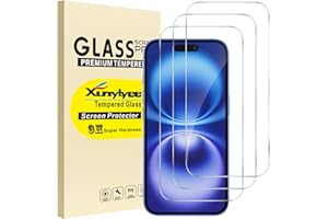 3-Pack, XunyLyee Screen Protector for iPhone 16 6.1 Inch Tempered Glass Film Bubble Free