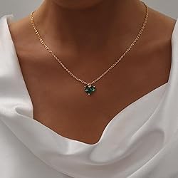 WFYOU Gold Heart Necklace for Women Dainty Tiny 14k
